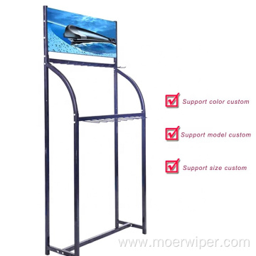 custom vertical iron wiper blade display rack